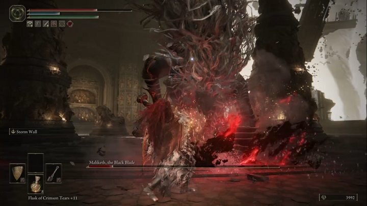 Sometimes the enemy will stick his sword into the ground and then cause a high-impact explosion - Elden Ring: How to beat Maliketh, the Black Blade? - Elden Ring: All bosses in Crumbling Farum Azula - Elden Ring Guide