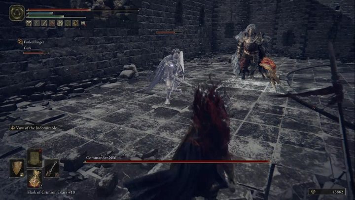 Once you deal with the first knight, consider activating a Spirit Ash - Elden Ring: How to beat Commander Niall? - Elden Ring: All bosses in Mountaintops of the Giants - Elden Ring Guide