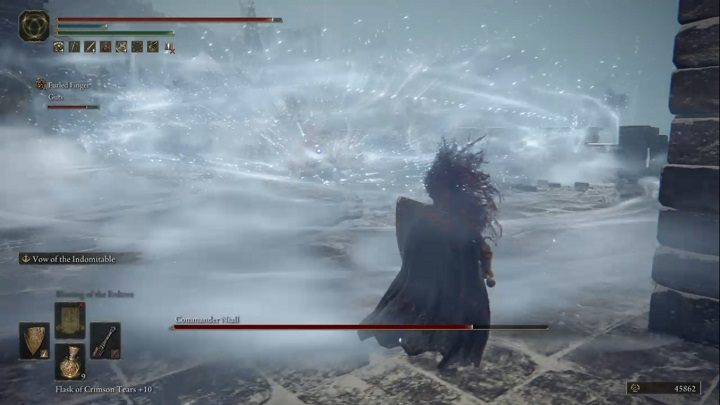 it is quite possible that during the encounter the boss will start to accumulate energy to perform a powerful frost attack - Elden Ring: How to beat Commander Niall? - Elden Ring: All bosses in Mountaintops of the Giants - Elden Ring Guide