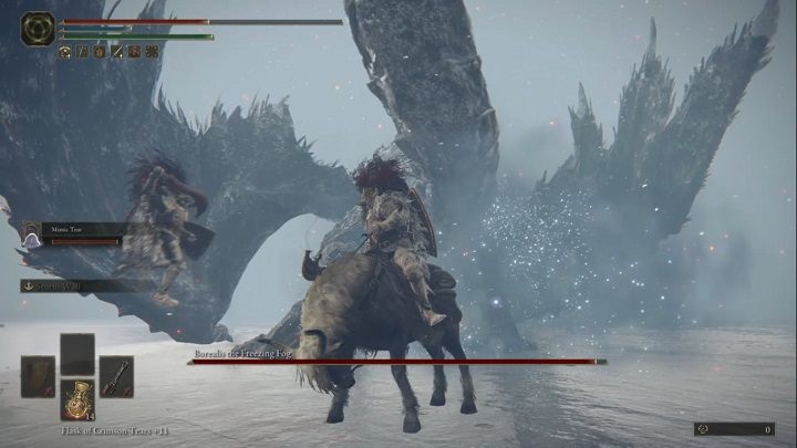 Borealis will also try to crush you with his legs - Elden Ring: How to beat Borealis, the Frozen Fog? - Elden Ring: All bosses in Mountaintops of the Giants - Elden Ring Guide