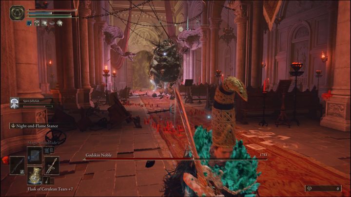 Don't approach the boss when he flies up and starts glowing with black fire - Elden Ring: How to beat Godskin Noble? - Elden Ring: All bosses in Volcano Manor - Elden Ring Guide