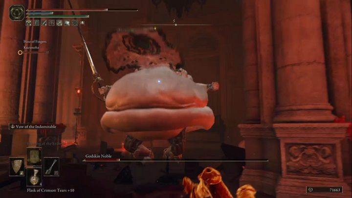 Now the opponent will also attack with his body - Elden Ring: How to beat Godskin Noble? - Elden Ring: All bosses in Volcano Manor - Elden Ring Guide