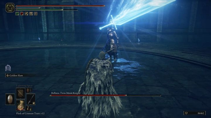Rellana's ranged attacks are a single magical shockwave or magical daggers - Shadow of the Erdtree: How to defeat Rellana, Twin Moon Knight? - Shadow of the Erdtree: Main bosses - Elden Ring Guide