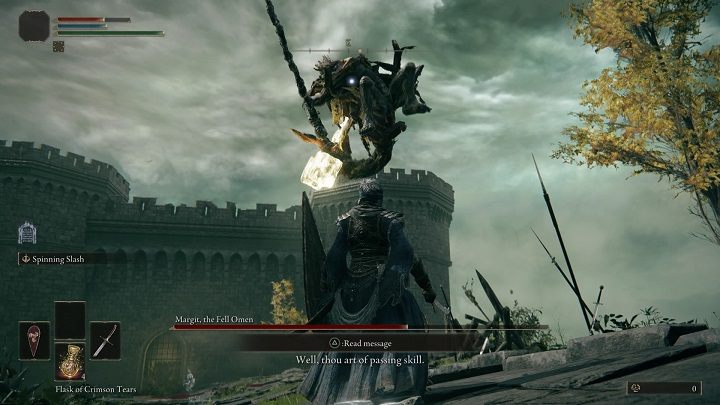 It is best to heal when the enemy is far away and he has just finished throwing daggers - he usually makes this move when there is a long distance between you - Elden Ring: How to beat Margit The Fell Omen? - Elden Ring: All bosses in Stormhill - Elden Ring Guide