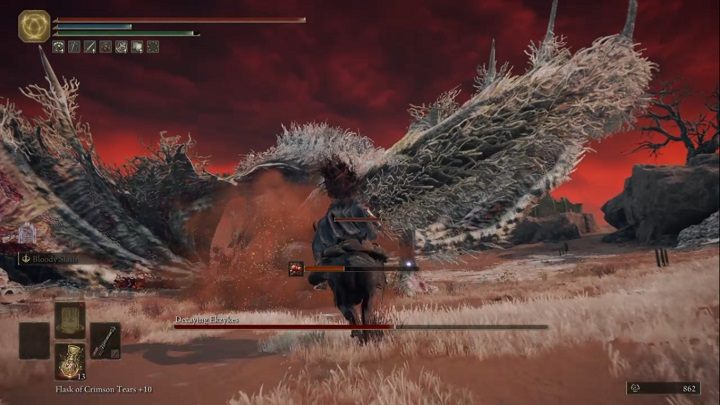 Relatively often, the dragon will spray a cloud that quickly builds up a scarlet rot status - Elden Ring: How to beat Decaying Ekzykes? - Elden Ring: All bosses in Caelid - Elden Ring Guide