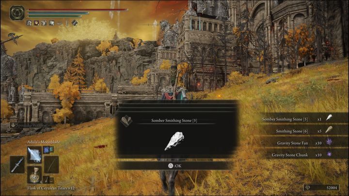If you kill the boss in the Altus Plateau, you will receive Somber Smithing Stone [5], Smithing Stone [6] x5, Gravity Stone Chunk x10 and Gravity Stone Fan x10 - Elden Ring: How to beat Fallingstar Beast? - Elden Ring: All bosses in Caelid - Elden Ring Guide