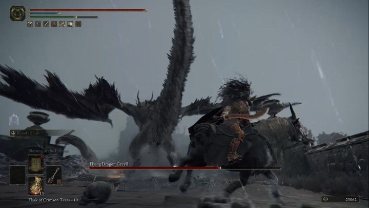 Greyll also likes to get up and then land hard - Elden Ring: How to beat Flying Dragon Greyll? - Elden Ring: All bosses in Greyoll Dragonbarrows - Elden Ring Guide