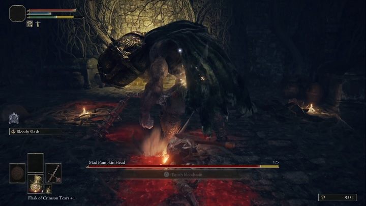 Throughout the fight, try to stick to the opponent's left hand or be behind his back - Elden Ring: How to beat Mad Pumpkin Head? - Elden Ring: All bosses in Limgrave - Elden Ring Guide
