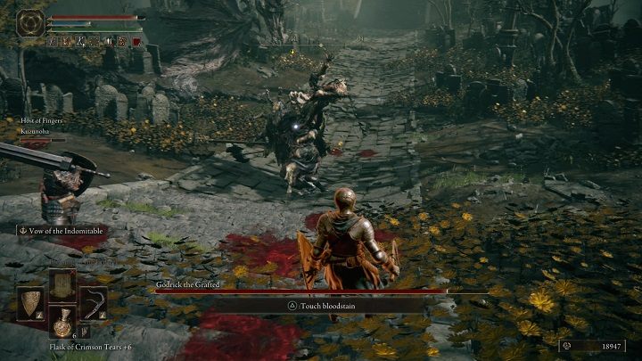 Godrick's another dangerous attack is the one where he laughs while lifting the axes up and then driving them into the ground - Elden Ring: How to beat Godrick the Grafted? - Elden Ring: All bosses in Stormhill - Elden Ring Guide