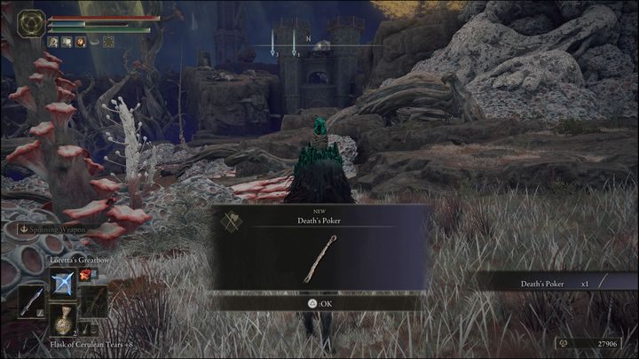 For defeating the second version of the boss, located in Caelid, you will receive the Death's Poker weapon and 15,000 Runes - Elden Ring: How to beat Deathbird? - Elden Ring: All bosses in Stormhill - Elden Ring Guide