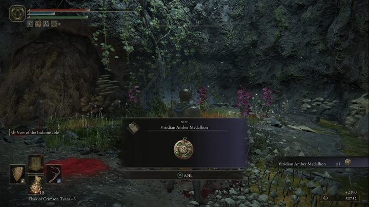 For defeating Miranda you will receive Runes (2,100) and a Viridian Amber Medallion - Elden Ring: How to beat Miranda, the Blighted Bloom? - Elden Ring: All bosses in Weeping Peninsula - Elden Ring Guide