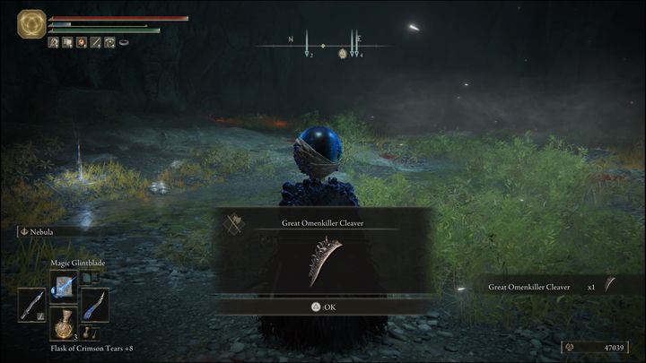 For defeating the Omenkiller and Miranda the Blighted Bloom, you will receive the Great Omenkiller Cleaver and 8,400 Runes - Elden Ring: How to beat Miranda, the Blighted Bloom? - Elden Ring: All bosses in Weeping Peninsula - Elden Ring Guide