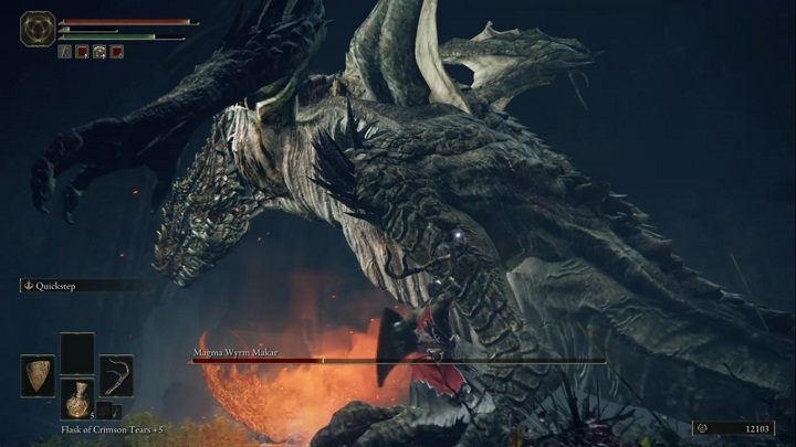 From now on, Magma Wyrm Makar will attack with his sword and move on his hind legs - Elden Ring: How to beat Magma Wyrm Makar? - Elden Ring: All bosses in Liurnia of the Lakes - Elden Ring Guide