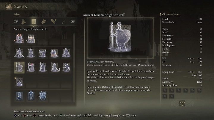 Ancient Dragon Knight Kristoff's ashes are a reward for defeating the Ancient Hero of Zamor in the Sainted Hero's Grave - Elden Ring: List off all Legendary Ashen Remains - Elden Ring: Trophy Guide - Elden Ring Guide