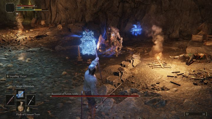 Remember that after you gain some distance from the boss he can lunge at you while thrusting his weapon forward - Elden Ring: How to beat Beastman of Farum Azula? - Elden Ring: All bosses in Limgrave - Elden Ring Guide