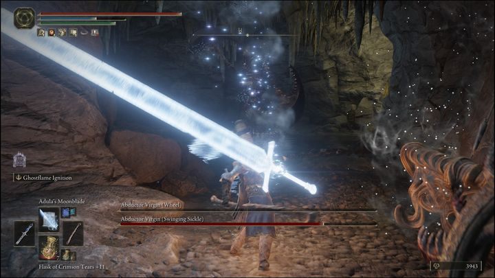 The virgin with the wheel will mainly try to charge towards you - Elden Ring: How to beat Abductor Virgin? - Elden Ring: All bosses in Volcano Manor - Elden Ring Guide