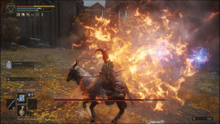 While the first stage is very similar to the regular Tree Sentinel, the second stage adds new, dangerous attacks - Elden Ring: How to beat Draconic Tree Sentinel? - Elden Ring: All bosses in Altus Plateau - Elden Ring Guide