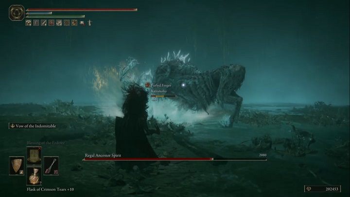 The boss also likes to stand on his hind legs and then hit the ground - Elden Ring: How to beat Regal Ancestor Spirit? - Elden Ring: All bosses in Nokron, Eternal City - Elden Ring Guide