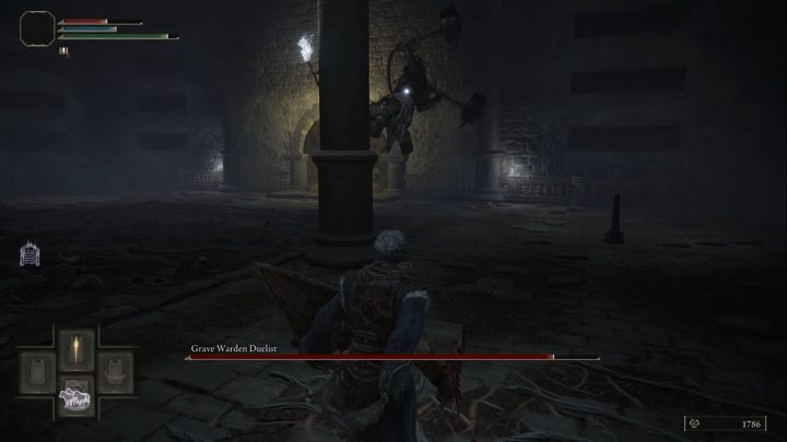 Watch out for his jump attack, which can kill characters with a lower health pool instantly - Elden Ring: How to beat Grave Warden? - Elden Ring: All bosses in Limgrave - Elden Ring Guide