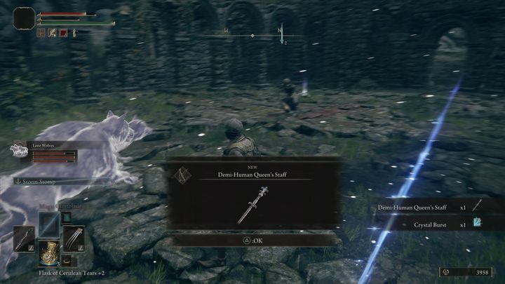 Kill him to receive his staff and the spell - Elden Ring: Weeping Peninsula Sorceries and Incantations - locations - Elden Ring: Weeping Peninsula - Elden Ring Guide