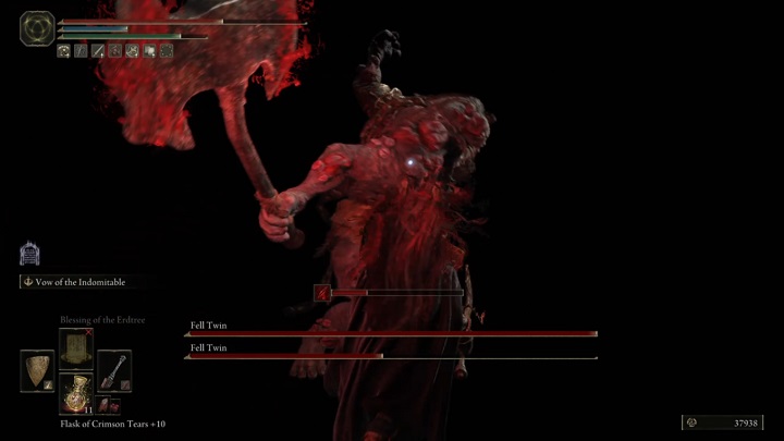 Watch out for the attack that starts by the enemy taking a swing with his free hand - Elden Ring: How to beat Fell Twin? - Elden Ring: All bosses in Leyndell, the royal capital - Elden Ring Guide