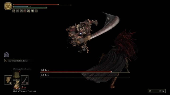The second Fell Twin has a sword, so his attacks have a greater range and are slightly different from the former - Elden Ring: How to beat Fell Twin? - Elden Ring: All bosses in Leyndell, the royal capital - Elden Ring Guide
