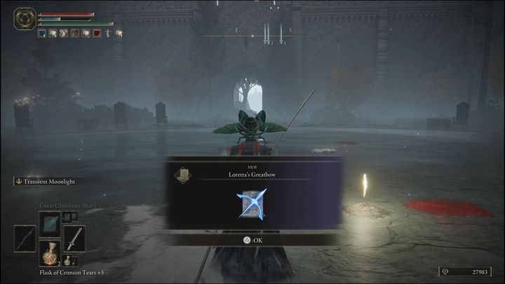 For defeating Royal Knight Loretta, you will receive 10,000 Runes, Loretta's Greatbow , which is a long-range spell, and Ash of War: Loretta's Slash - Elden Ring: How to beat Royal Knight Loretta? - Elden Ring: All bosses in Liurnia of the Lakes - Elden Ring Guide