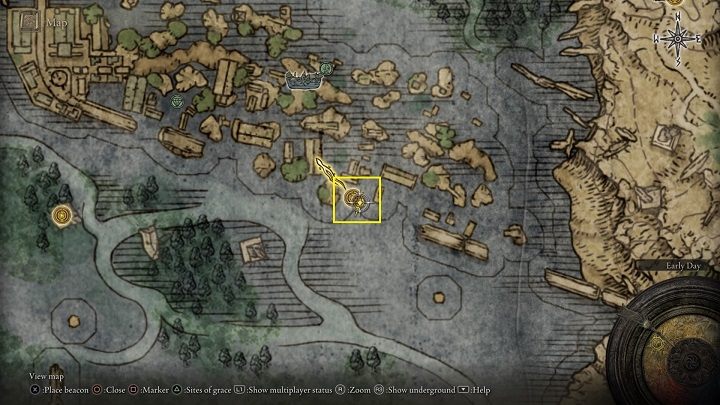 Map: Liurnia, North is located roughly in the center of the flooded region - Elden Ring: Where to find map fragments? List - Elden Ring: FAQ - Elden Ring Guide