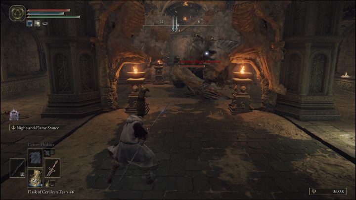 After feeding four deathroots to the Beast, the next time you encounter Gurranq, he will attack you as soon as you arrive at the Bestial Sanctum - Elden Ring: Gurranq, Beast Clergyman - walkthrough - Elden Ring: Quests - Elden Ring Guide