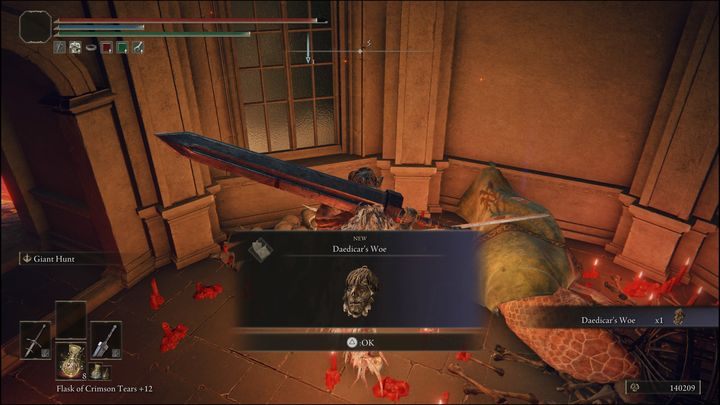 The reward for completing the questline is Daedicar's Woe - Elden Ring: Rya / Zorayas - walkthrough - Elden Ring: Quests - Elden Ring Guide