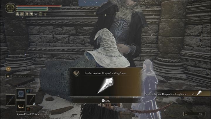 For completing the quest you will receive Somber Ancient Dragon Smithing Stone - Elden Ring: Latenna, the Albinauric - walkthrough - Elden Ring: Quests - Elden Ring Guide