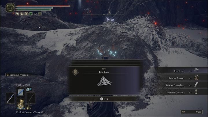 Yura will now move to the Zamor Ruins site of grace in Mountaintops of the Giants - Elden Ring: Bloody Finger Hunter Yura - walkthrough - Elden Ring: Quests - Elden Ring Guide