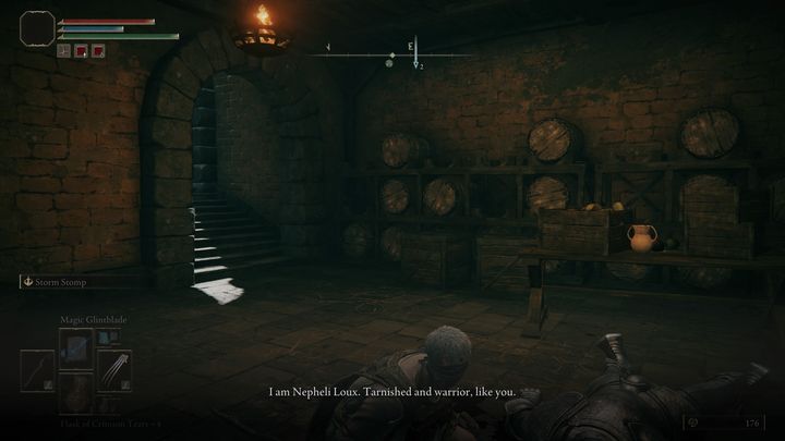 After entering the room, Nepheli will start talking to the dead knight - Elden Ring: Nepheli Loux - walkthrough - Elden Ring: Quests - Elden Ring Guide