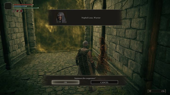 Once the conversation ends, you'll receive the ability to summon Nephela to help you fight Godrick - Elden Ring: Nepheli Loux - walkthrough - Elden Ring: Quests - Elden Ring Guide