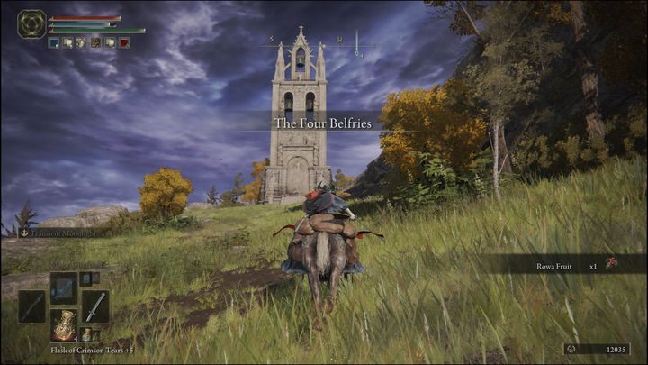 To get there, you need to go through The Four Belfries in Liurnia of the Lakes - Elden Ring: Nepheli Loux - walkthrough - Elden Ring: Quests - Elden Ring Guide