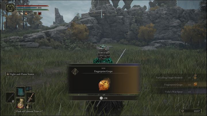 The fourth grape is received after defeating Vyke - Elden Ring: Hyetta - walkthrough - Elden Ring: Quests - Elden Ring Guide