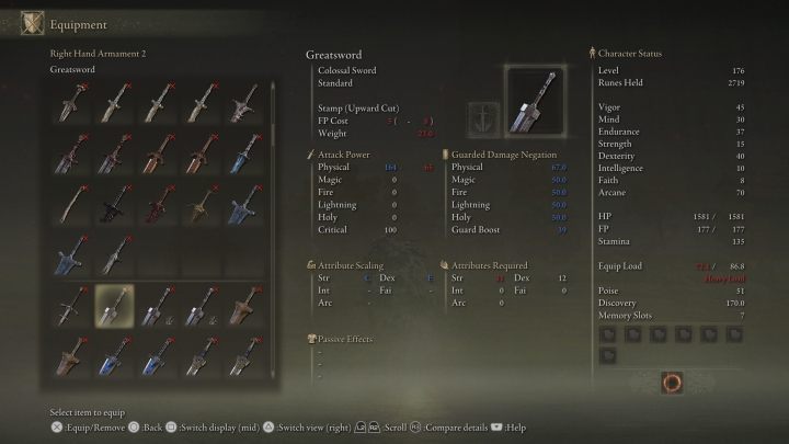 A giant sword that requires a great deal of strength and endurance - Elden Ring: Best weapons - list - Elden Ring: Basics - Elden Ring Guide