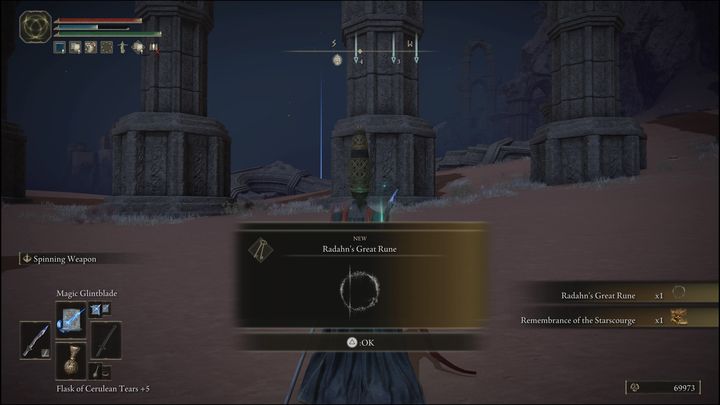 Defeating Starscourge Radahn rewards you with 70,000 Runes, Radahn's Great Rune and Remembrance of the Starscourge - Elden Ring: How to beat Starscourge Radahn? - Elden Ring: All bosses in Caelid - Elden Ring Guide