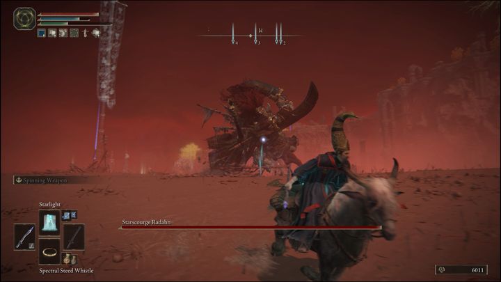 Once you finally close the distance, Radahn will put away his bow and gallop towards you to fight you in melee - Elden Ring: How to beat Starscourge Radahn? - Elden Ring: All bosses in Caelid - Elden Ring Guide