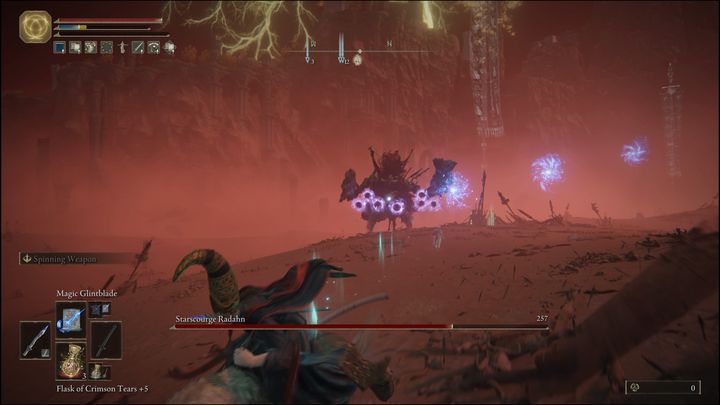 Radahn can also conjure small meteorites - Elden Ring: How to beat Starscourge Radahn? - Elden Ring: All bosses in Caelid - Elden Ring Guide