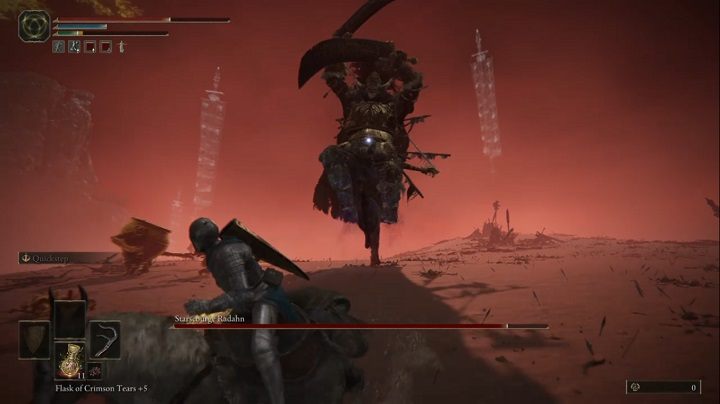 During the fight, try to be behind his back as often as possible - Elden Ring: How to beat Starscourge Radahn? - Elden Ring: All bosses in Caelid - Elden Ring Guide