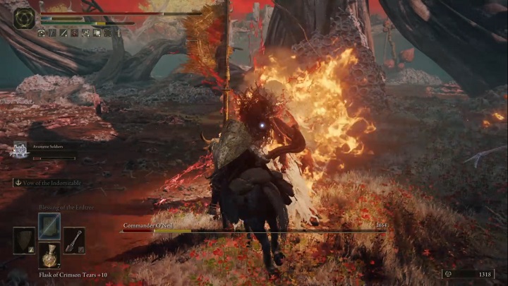 Finish off helpers so you can focus solely on the boss - Elden Ring: How to beat Commander ONeil? - Elden Ring: All bosses in Caelid - Elden Ring Guide