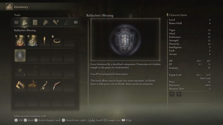 This will protect you from losing balance and collapsing during fights - Elden Ring: What does Fia, Deathbed Companion do? - Elden Ring: FAQ - Elden Ring Guide