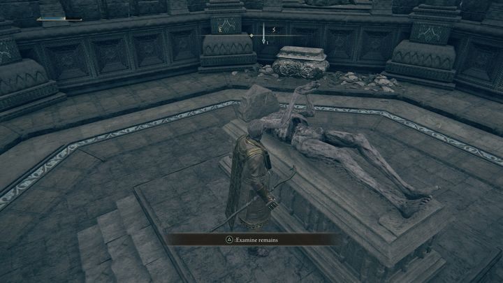 Inside you will find a corpse - approach it and interact with it - Elden Ring: Walking mausoleums - Elden Ring: Basics - Elden Ring Guide