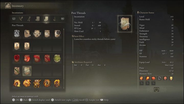 Pest threads are mainly oriented towards PvP, as the incantation does not deal that much damage as to rival other available spells in PvE mode - Elden Ring: Best Incantations - list - Elden Ring: Basics - Elden Ring Guide