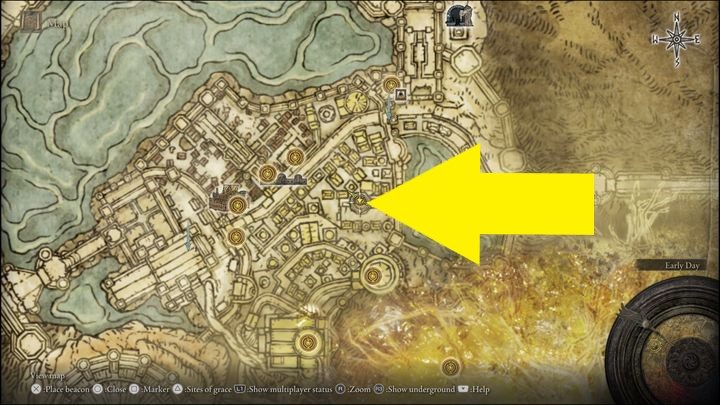 The first is in Leyndell, the Royal Capital , in the area marked by the arrow - Elden Ring: Dung Eater / Blackguard Boggart questline - walkthrough - Elden Ring: Quests - Elden Ring Guide