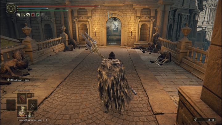 From there go straight ahead, then turn left towards the priests with trumpets - Elden Ring: Dung Eater / Blackguard Boggart questline - walkthrough - Elden Ring: Quests - Elden Ring Guide