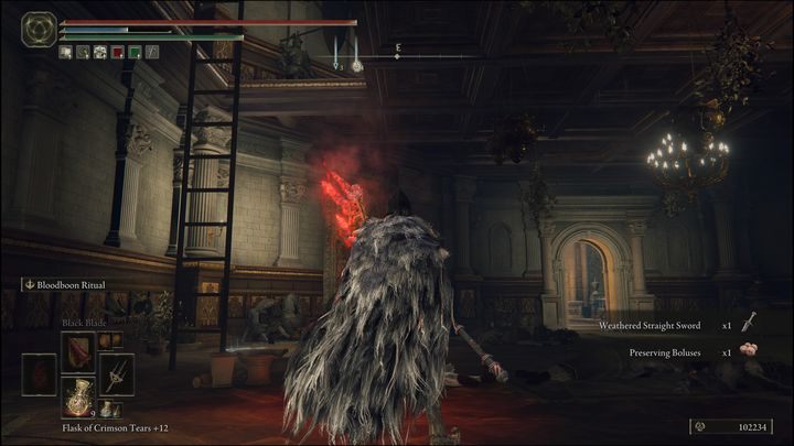 Descend using it, and enter the next room to find a ladder - Elden Ring: Dung Eater / Blackguard Boggart questline - walkthrough - Elden Ring: Quests - Elden Ring Guide