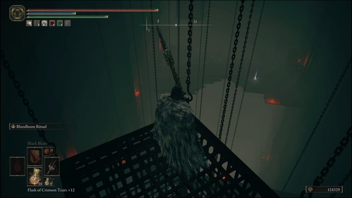 Once the path is clear, you'll have to jump down and down using metal grates - Elden Ring: Dung Eater / Blackguard Boggart questline - walkthrough - Elden Ring: Quests - Elden Ring Guide