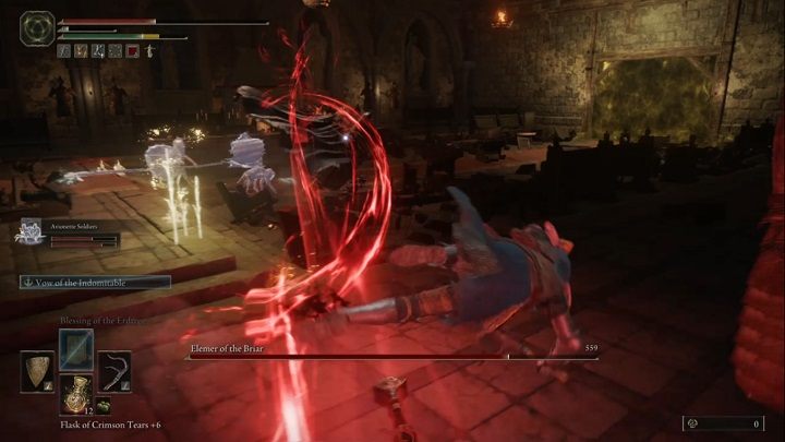 When you move away from him a bit, the opponent can use a linear attack - Elden Ring: How to beat Elemer of the Briar? - Elden Ring: All bosses in Altus Plateau - Elden Ring Guide